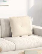 vidaXL Възглавница за гръб Кремаво 50 x 45 см Кордюрова тъкан