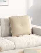 vidaXL Възглавница за гръб Кремаво 50 x 45 см Микрофибърна тъкан