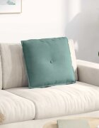 vidaXL Възглавница за гръб Морско зелено 50 x 45 см Кордюрова тъкан