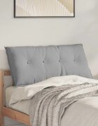 vidaXL Възглавница за гръб Облачно сиво 100 x 19 x 50 см текстил