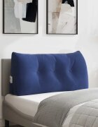 vidaXL Възглавница за гръб Полицейско синьо 100 x 24 x 50 см Кадифе