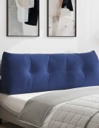 vidaXL Възглавница за гръб Полицейско синьо 140 x 24 x 50 см Кадифе