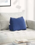 vidaXL Възглавница за гръб Полицейско синьо 45 x 20 x 35 см