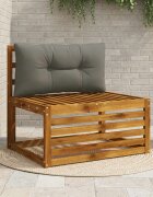 vidaXL Възглавница за гръб PUTTEN 100% полиестер Сиво 70 x 40 x 10 cm