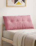 vidaXL Възглавница за гръб Розово 100 x 50 cm Кордюрова тъкан