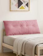 vidaXL Възглавница за гръб Розово 120 x 50 cm Кордюрова тъкан