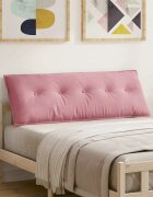 vidaXL Възглавница за гръб Розово 140 x 50 cm Кордюрова тъкан