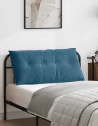 vidaXL Възглавница за гръб Синьо 100 x 50 cm Кордюрова тъкан