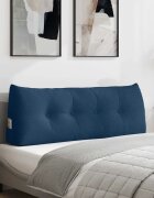 vidaXL Възглавница за гръб Синьо 120 x 24 x 50 см текстил