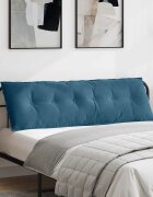 vidaXL Възглавница за гръб Синьо 160 x 50 cm Кордюрова тъкан