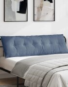 vidaXL Възглавница за гръб Синьо 160 x 50 cm Кордюрова тъкан