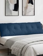 vidaXL Възглавница за гръб Синьо 180 x 19 x 50 см текстил