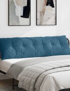 vidaXL Възглавница за гръб Синьо 180 x 50 см Кордюрова тъкан