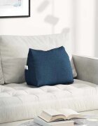 vidaXL Възглавница за гръб Синьо 45 x 20 x 35 см текстил