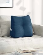 vidaXL Възглавница за гръб Синьо 45 x 24 x 50 см текстил