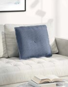vidaXL Възглавница за гръб Синьо 50 x 45 см Кордюрова тъкан