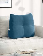 vidaXL Възглавница за гръб Синьо 60 x 24 x 50 см Кадифе