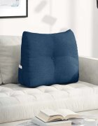 vidaXL Възглавница за гръб Синьо 60 x 24 x 50 см текстил