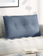 vidaXL Възглавница за гръб Синьо 80 x 50 cm Кордюрова тъкан
