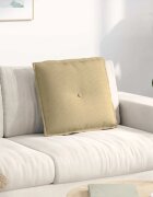 vidaXL Възглавница за гръб Сивозелен 50 x 45 см Кордюрова тъкан