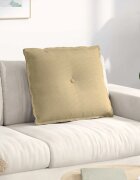 vidaXL Възглавница за гръб Сивозелен 60 x 50 cm Кордюрова тъкан