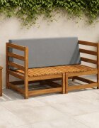 vidaXL Възглавница за гръб SOEST 100% полиестер Сиво 120 x 20 x 40 cm