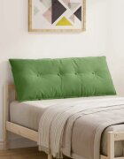 vidaXL Възглавница за гръб Светло зелено 120 x 50 cm Кордюрова тъкан