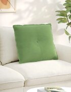 vidaXL Възглавница за гръб Светло зелено 60 x 50 cm Кордюрова тъкан