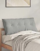 vidaXL Възглавница за гръб Светлосиво 100 x 50 cm Микрофибърна тъкан