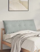 vidaXL Възглавница за гръб Светлосиво 120 x 50 cm Кордюрова тъкан