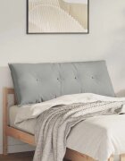 vidaXL Възглавница за гръб Светлосиво 120 x 50 cm Микрофибърна тъкан