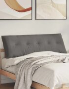 vidaXL Възглавница за гръб Светлосиво 140 x 50 cm Кордюрова тъкан