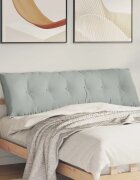 vidaXL Възглавница за гръб Светлосиво 160 x 50 cm Кордюрова тъкан