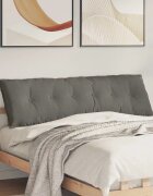 vidaXL Възглавница за гръб Светлосиво 160 x 50 cm Кордюрова тъкан