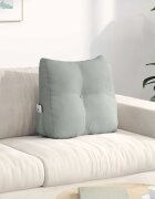 vidaXL Възглавница за гръб Светлосиво 45 x 24 x 50 см Кадифе