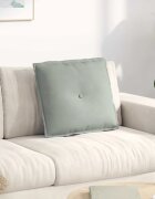 vidaXL Възглавница за гръб Светлосиво 50 x 45 см Кордюрова тъкан