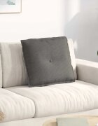 vidaXL Възглавница за гръб Светлосиво 50 x 45 см Кордюрова тъкан