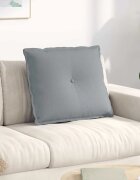 vidaXL Възглавница за гръб Светлосиво 60 x 19 x 50 см текстил