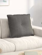 vidaXL Възглавница за гръб Светлосиво 60 x 50 cm Кордюрова тъкан
