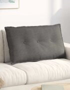 vidaXL Възглавница за гръб Светлосиво 80 x 50 cm Кордюрова тъкан