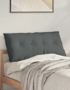 vidaXL Възглавница за гръб Тъмен сив 100 x 19 x 50 см текстил