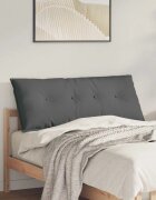 vidaXL Възглавница за гръб Тъмен сив 120 x 19 x 50 см текстил