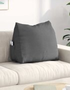 vidaXL Възглавница за гръб Тъмен сив 60 x 20 x 50 см текстил