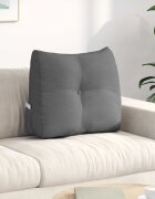 vidaXL Възглавница за гръб Тъмен сив 60 x 24 x 50 см текстил