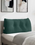 vidaXL Възглавница за гръб Тъмен зелен 100 x 24 x 50 см Кадифе