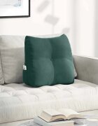 vidaXL Възглавница за гръб Тъмен зелен 45 x 24 x 50 см Кадифе