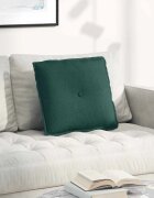 vidaXL Възглавница за гръб Тъмен зелен 50 x 19 x 45 см текстил