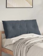 vidaXL Възглавница за гръб Тъмносиво 100 x 50 cm Кордюрова тъкан