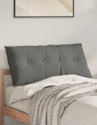 vidaXL Възглавница за гръб Тъмносиво 100 x 50 cm Микрофибърна тъкан