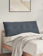 vidaXL Възглавница за гръб Тъмносиво 120 x 50 cm Кордюрова тъкан